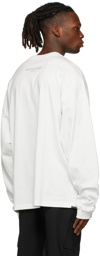 mastermind JAPAN White Glass-Beaded Long Sleeve T-Shirt