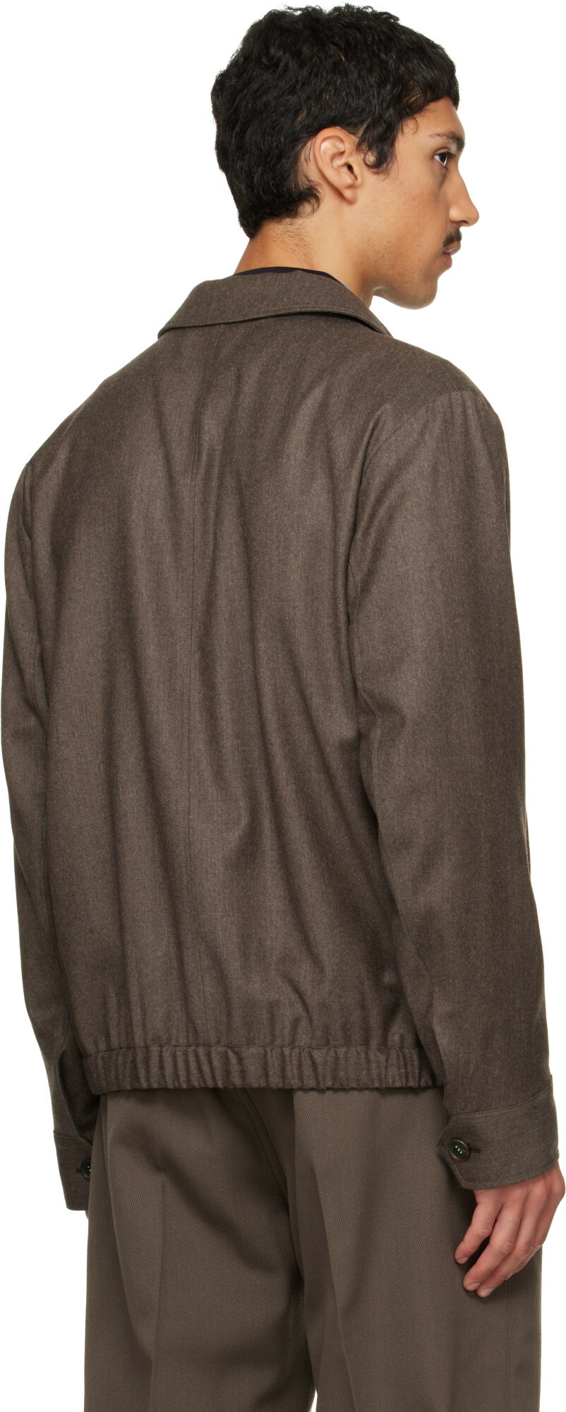 Paul Smith Brown Wool-Cashmere Flannel Jacket