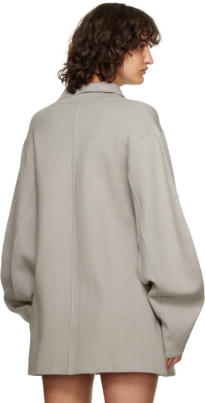 Deiji Studios Gray 'The Button Knit' Cardigan