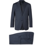 Ermenegildo Zegna - Navy Slim-Fit Sharkskin Wool Suit - Blue