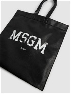 MSGM Max Logo Faux Leather Tote Bag