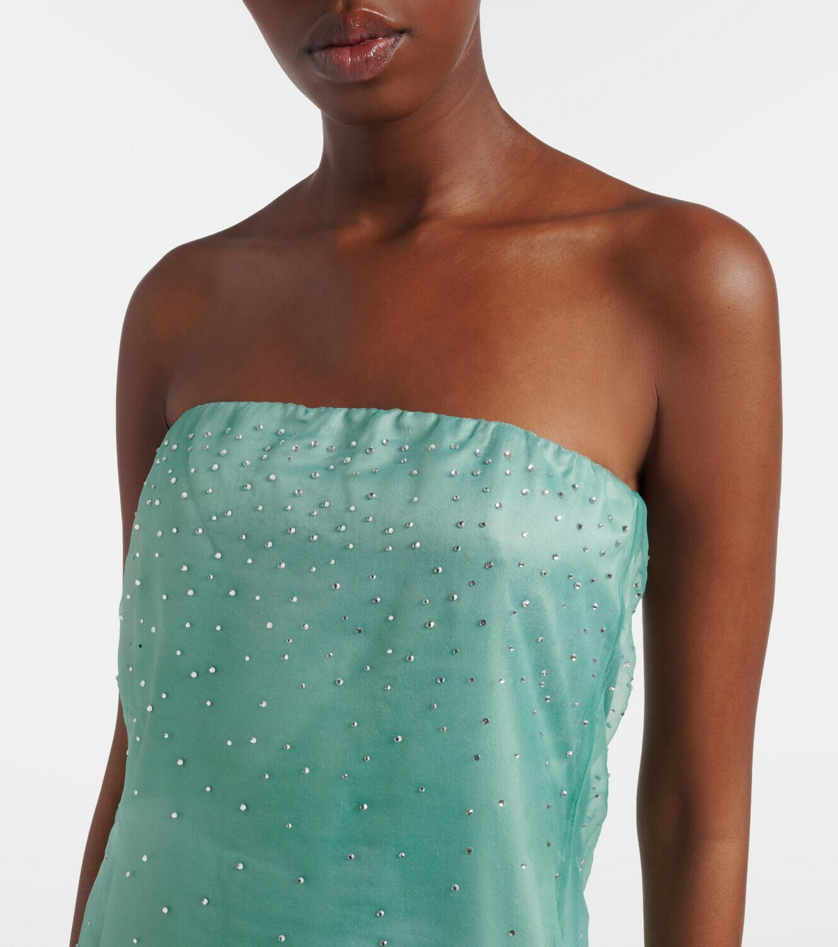 Staud Amara embellished organza maxi dress