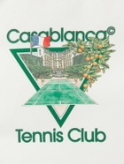 Casablanca - Tennis Club Logo-Print Shell Coach Jacket - White