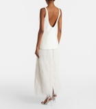 Róhe Bridal fringed wool-blend maxi dress