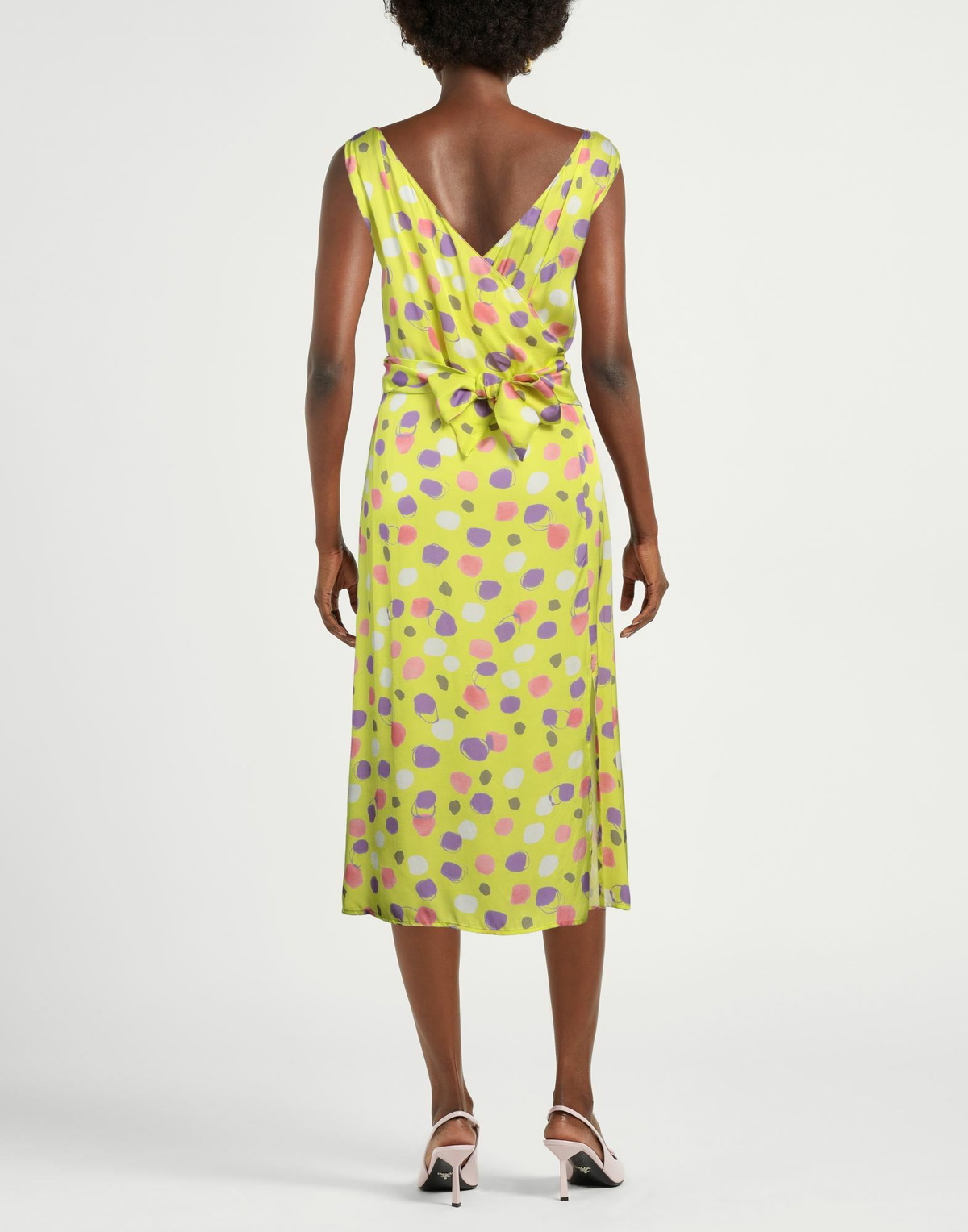 Manila Grace Womens Midi dress Lime in Green