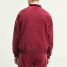 Drôle de Monsieur Men's Drole De Monsieur Velvet Zip Jacket in Wine