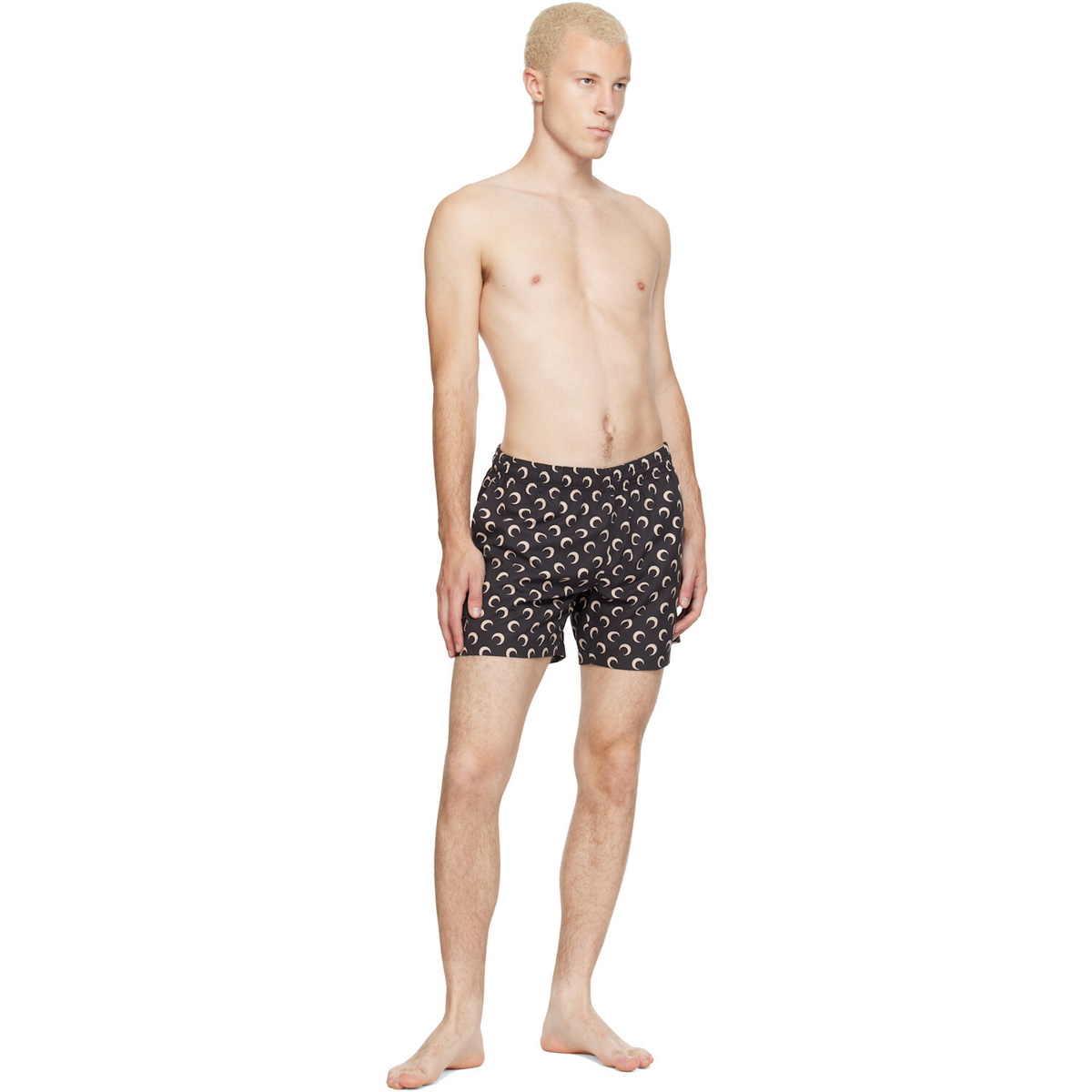Marine Serre Black Moon Printed Swim Shorts