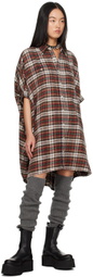 R13 Red Oversized Minidress