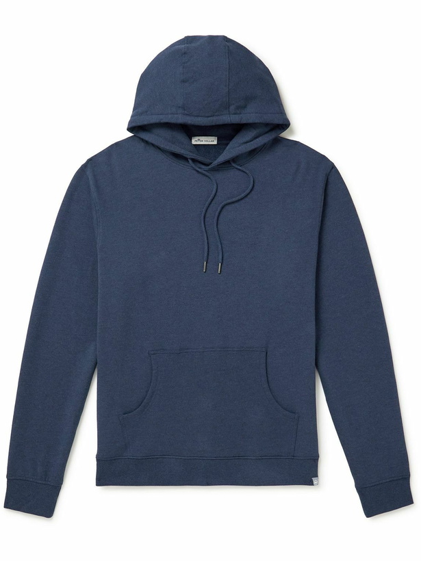 Photo: Peter Millar - Lava Wash Stretch Cotton and Modal-Blend Jersey Hoodie - Blue