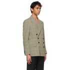 Dries Van Noten Black Twill Checkered Blazer