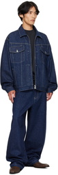 VETEMENTS Navy Hip-Hop Denim Jacket