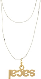 Sacai Gold & Silver Mobile Connecter Strap Necklace