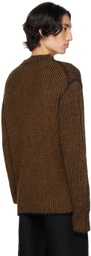 UMA WANG Brown Crewneck Sweater
