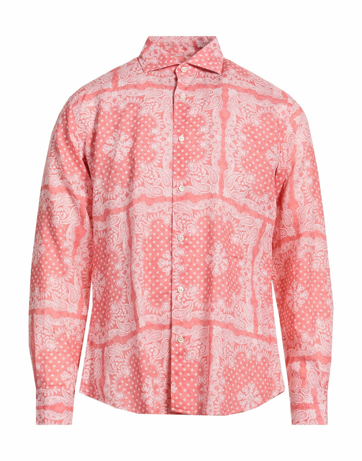 Fedeli Mens Shirt in Salmon pink