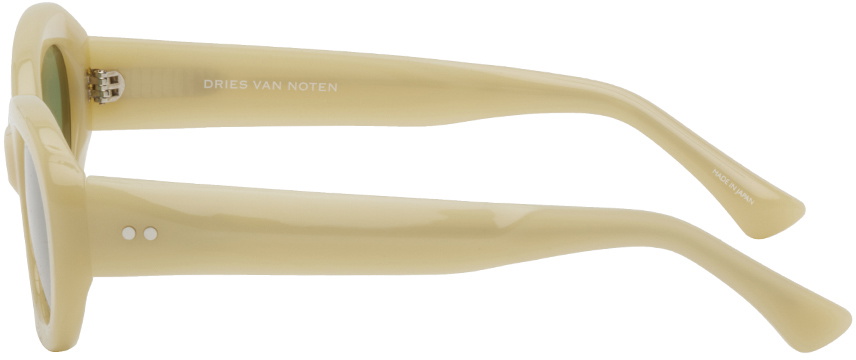 Dries Van Noten Yellow Linda Farrow Edition Oval Sunglasses