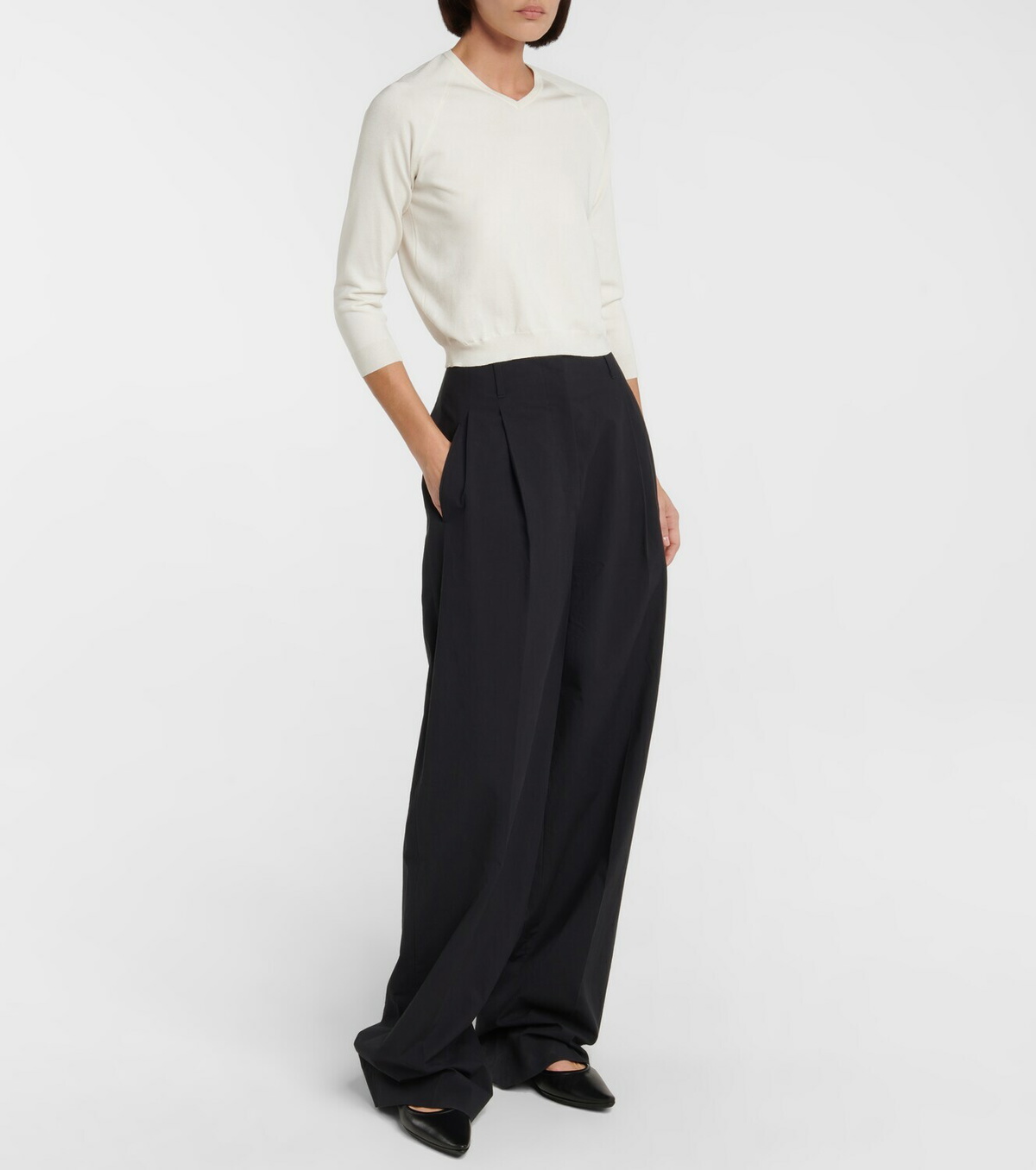 The Row Corin silk-blend top