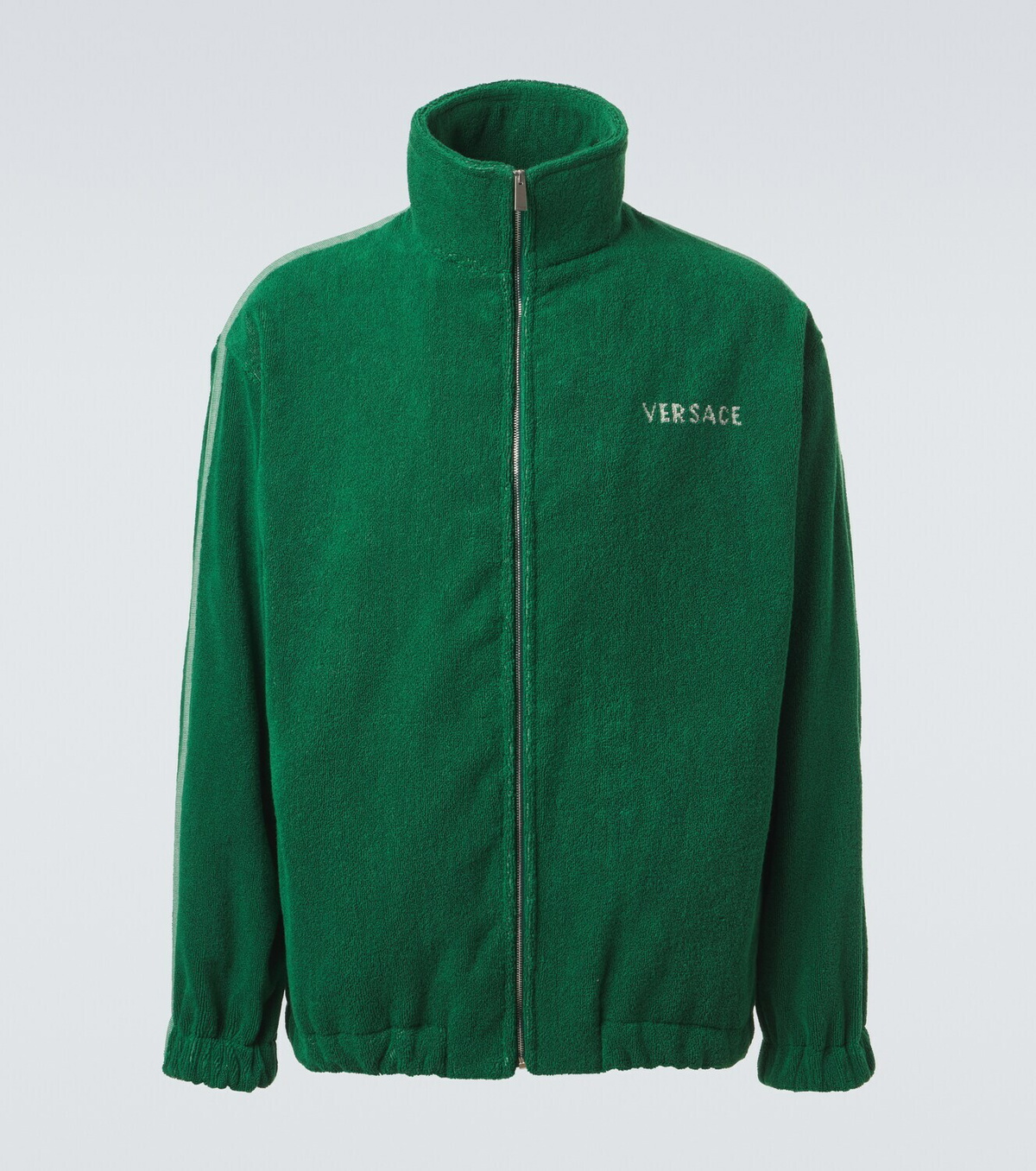 Versace Medusa cotton terry zip-up sweatshirt