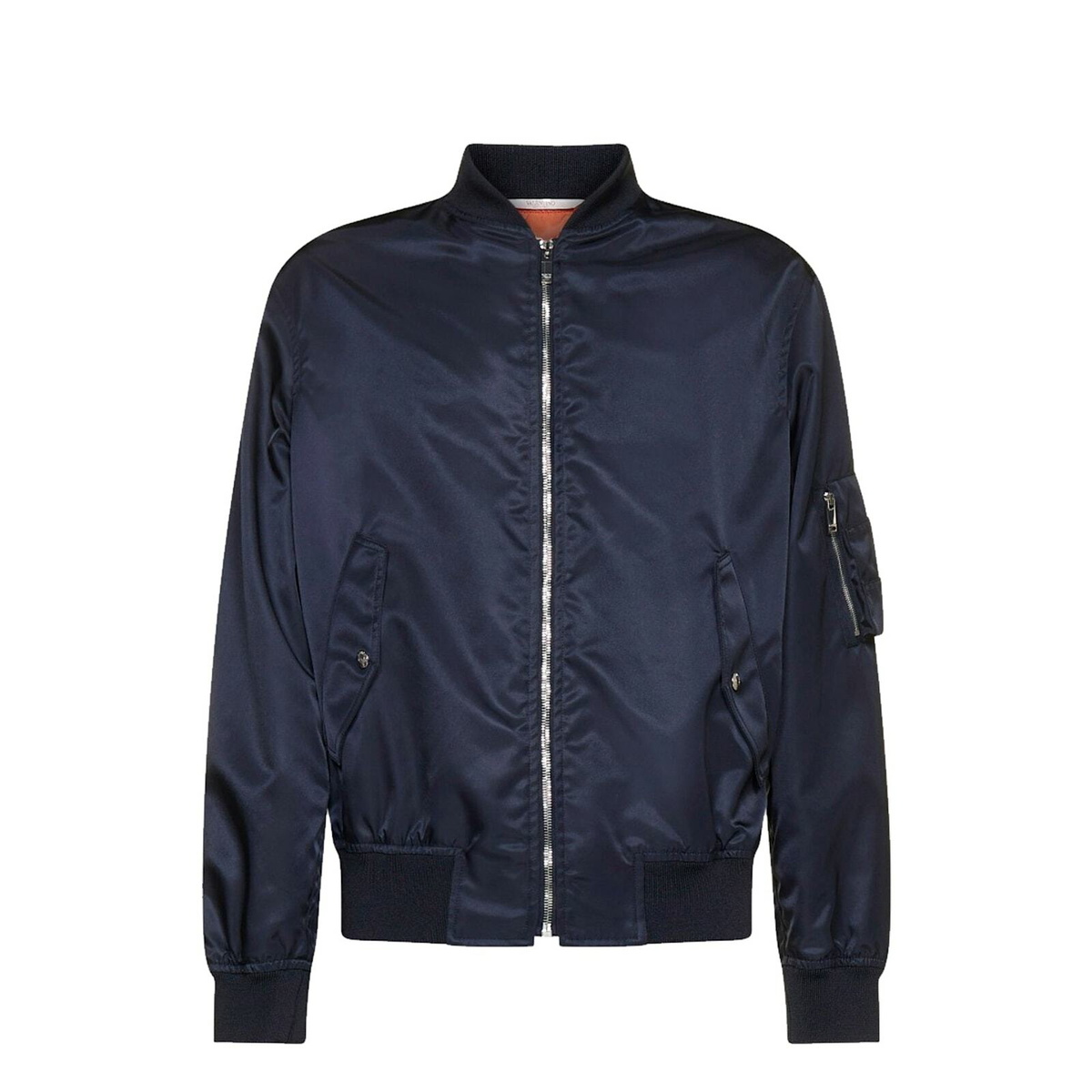 Valentino Blue VLogo Bomber Jacket Valentino