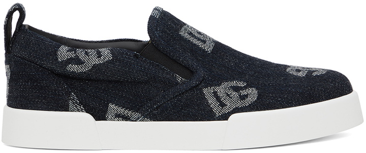 Photo: Dolce & Gabbana Navy Portofino Sneakers