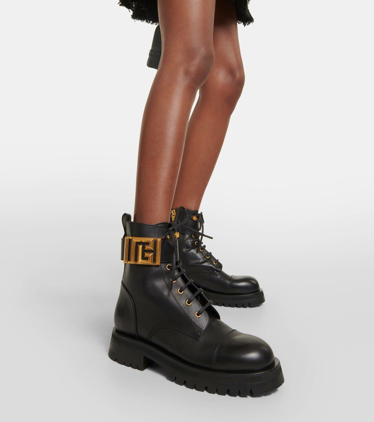 Balmain Romy leather lace-up boots Balmain