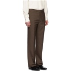Lemaire Brown Wool Suit Trousers