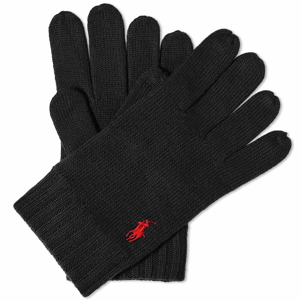 Polo Ralph Lauren Men's Merino Wool Gloves in Polo Black Polo Ralph Lauren