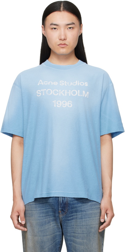Photo: Acne Studios Blue Sprayed Logo T-shirt