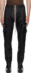 Rick Owens Black Mastodon Leather Cargo Pants