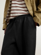 A.PRESSE - Vintage Straight-Leg Cotton Sweatpants - Black