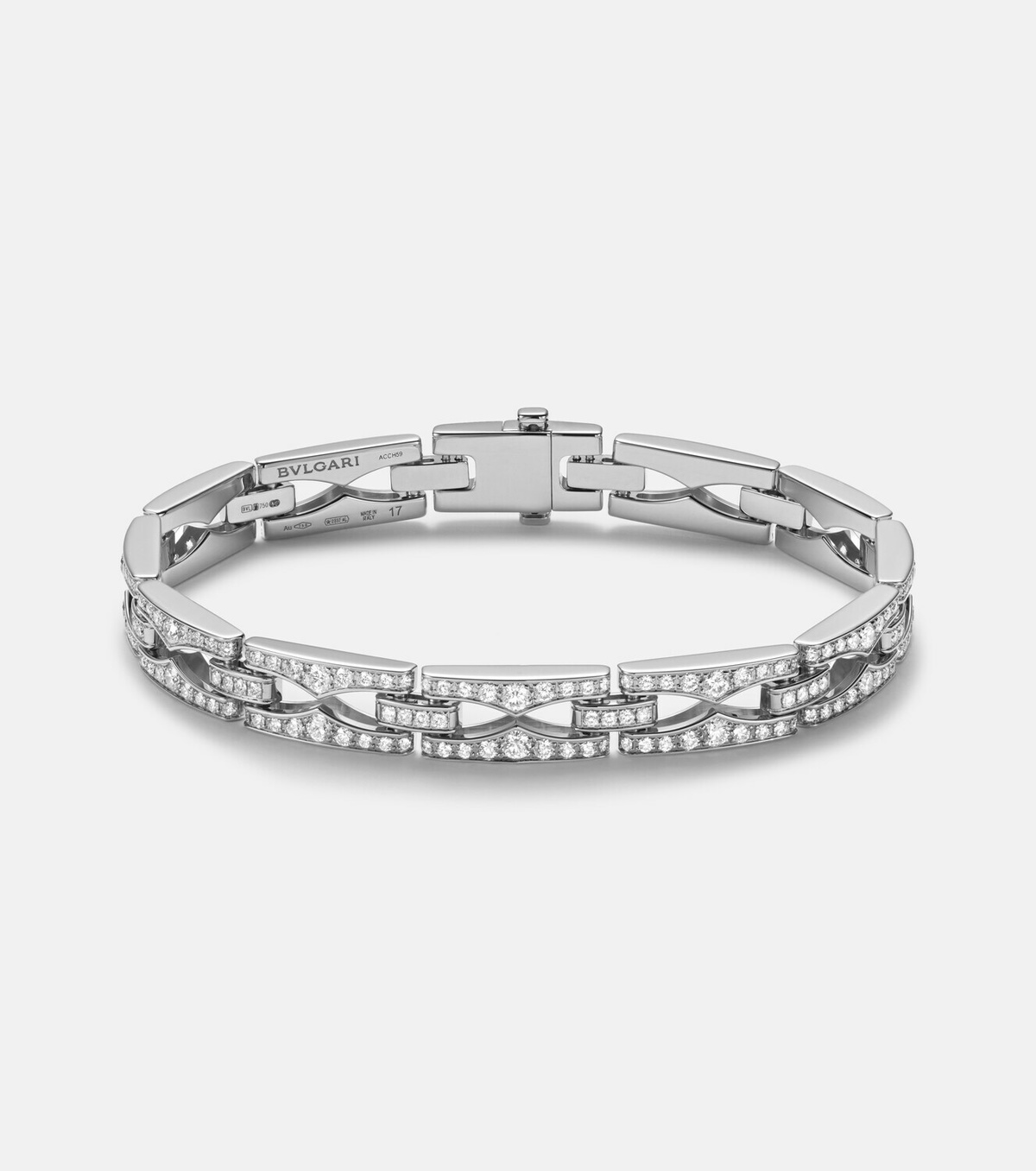Bvlgari B.zero1 18kt white gold bracelet with diamonds
