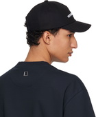 WOOYOUNGMI Black Embroidered Ball Cap