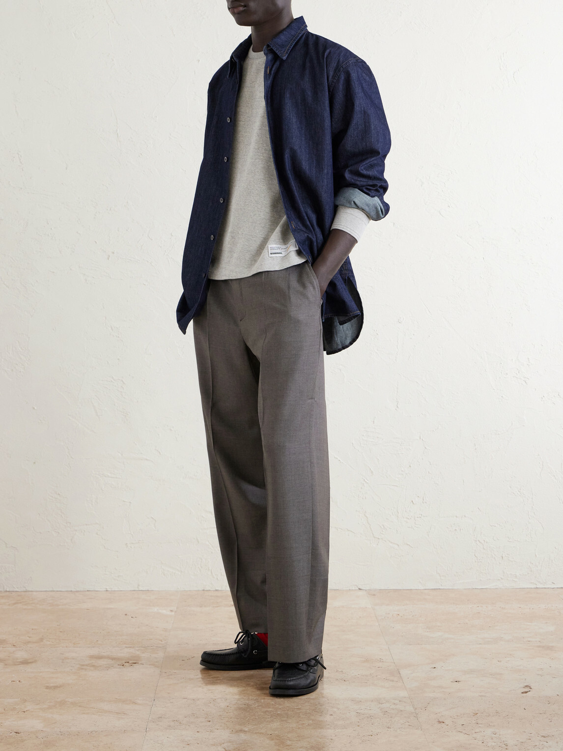 Neighborhood - Cotton-Jersey Sweater - Gray