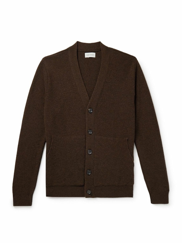 Photo: Oliver Spencer - Caradale Ribbed Wool Cardigan - Brown