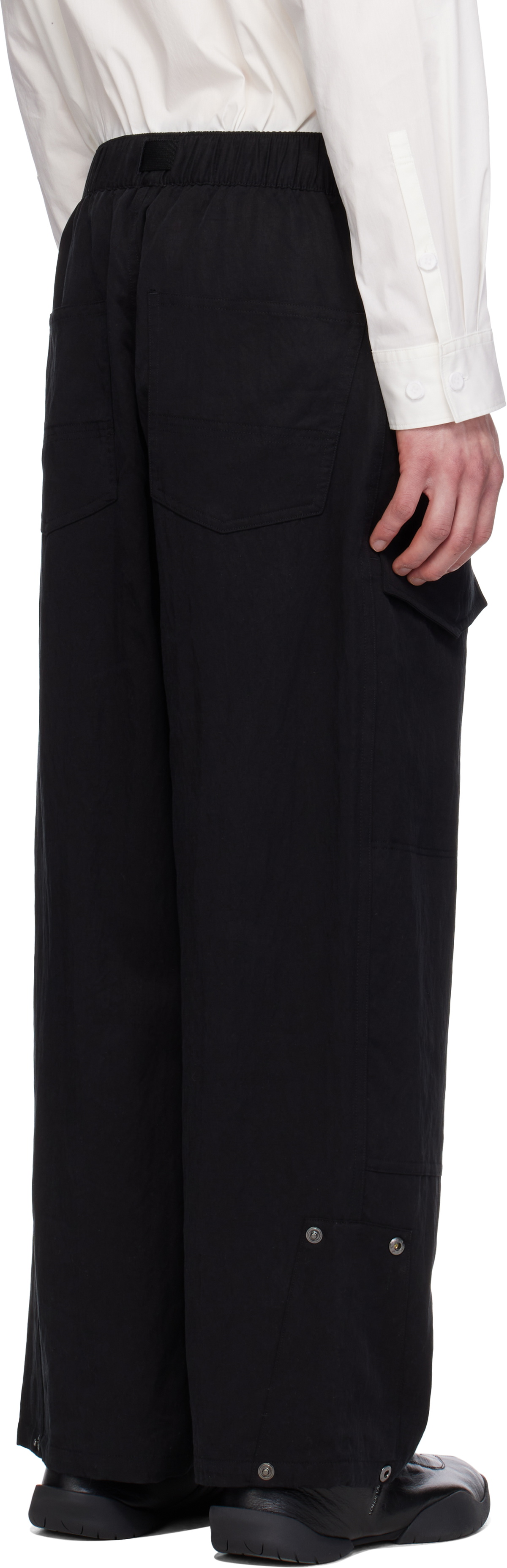 Black Twill Cargo Pants