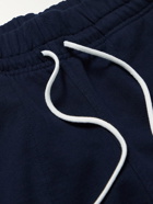 Maison Kitsuné - Chillax Fox Tapered Logo-Appliquéd Cotton-Jersey Sweatpants - Blue