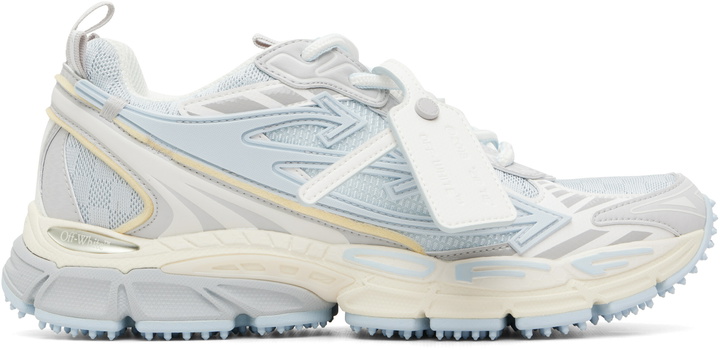 Photo: Off-White Blue & White 'Be Right Back' Sneakers