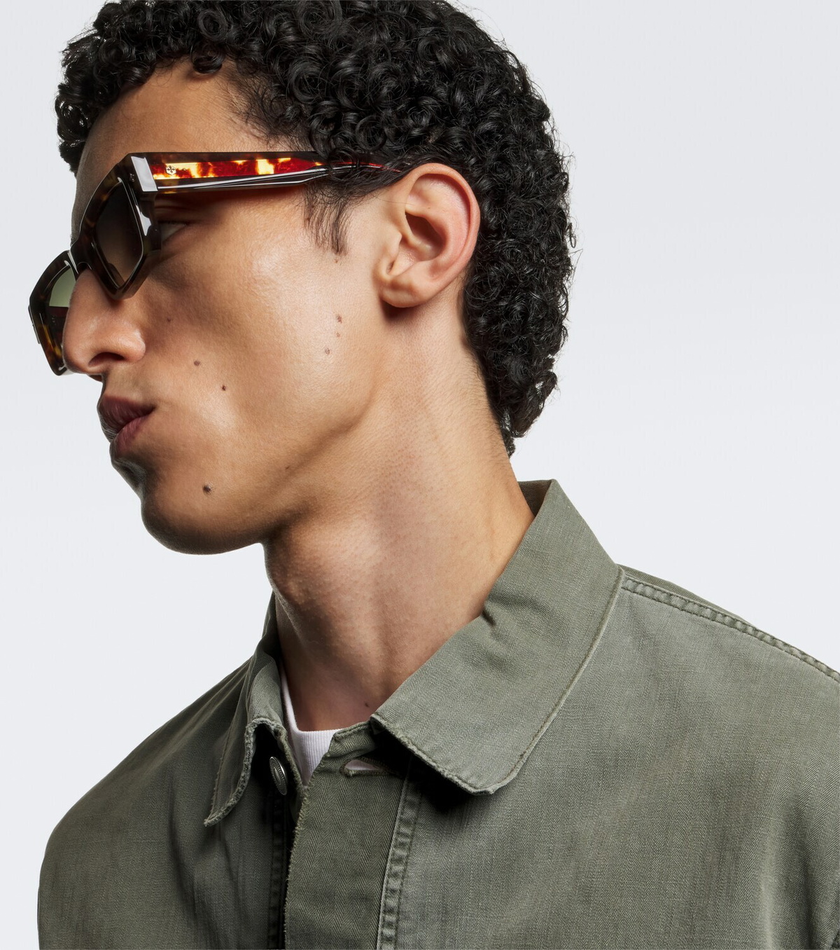 Sato Cervantes tortoiseshell rectangular sunglasses