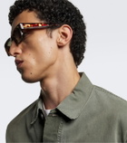 Sato Cervantes tortoiseshell rectangular sunglasses