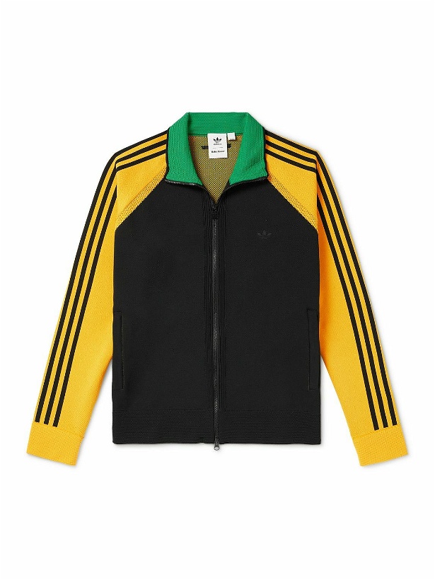 Photo: adidas Consortium - Wales Bonner Two-Tone Knitted Zip-Up Track Jacket - Black