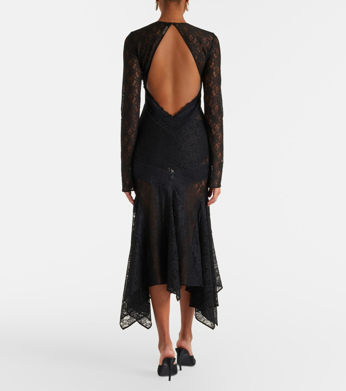 The Attico Floral lace cocktail dress