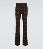Amiri - Checked flared cotton-blend pants