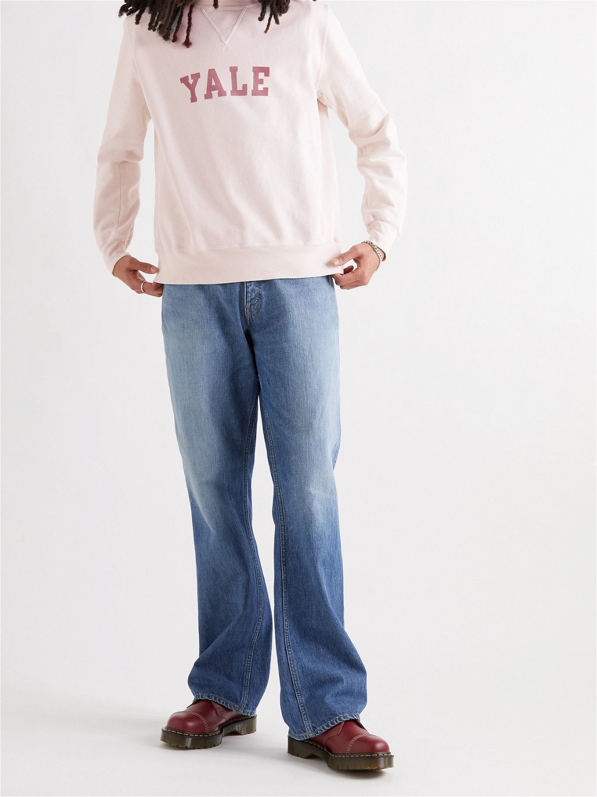 REMI RELIEF - Printed Loopback Cotton-Jersey Sweatshirt - Pink Remi Relief