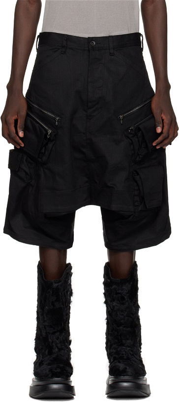 Photo: Julius Black Cargo Denim Shorts