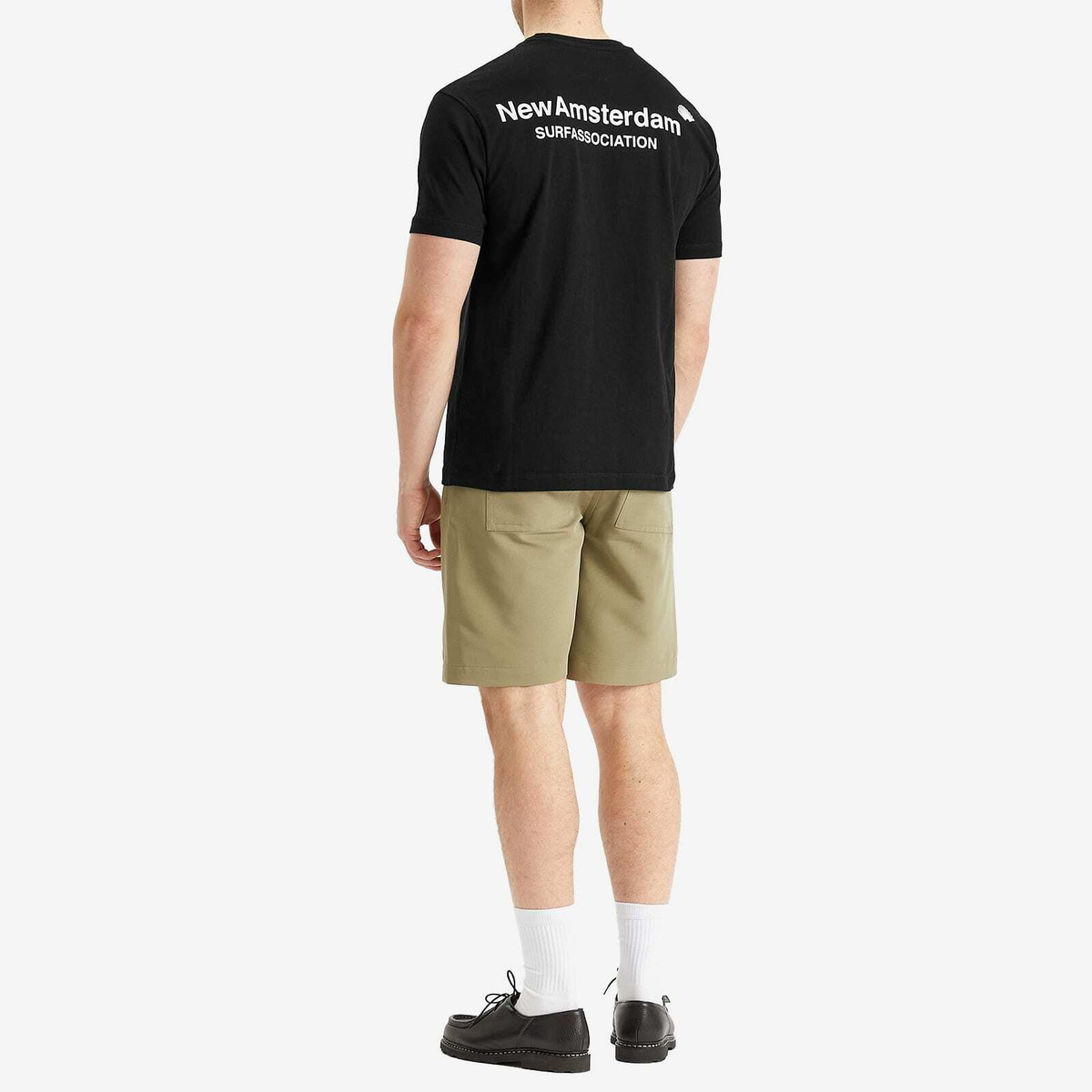 New Amsterdam Surf Association Men's Logo T-Shirt in Black/White