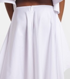 Stella McCartney Asymmetric ruffled cotton poplin miniskirt