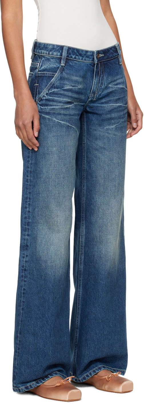 Fax Copy Express Blue 'The Wide' Jeans