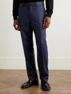 Caruso - Slim-Fit Pinstriped Wool Suit Trousers - Blue