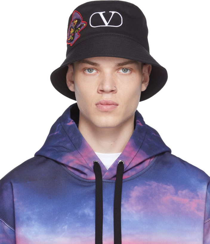 Photo: Valentino Garavani Black Phoenix Bucket Hat