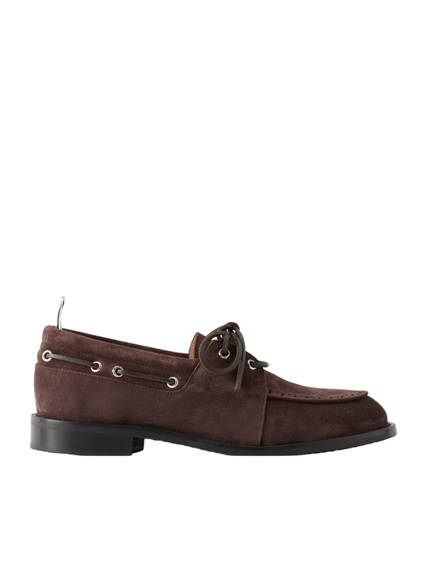 Photo: Thom Browne - Suede Boat Shoes - Brown
