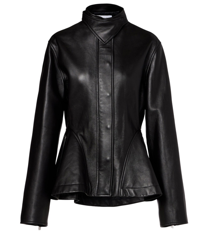 Photo: Alaïa Peplum leather jacket